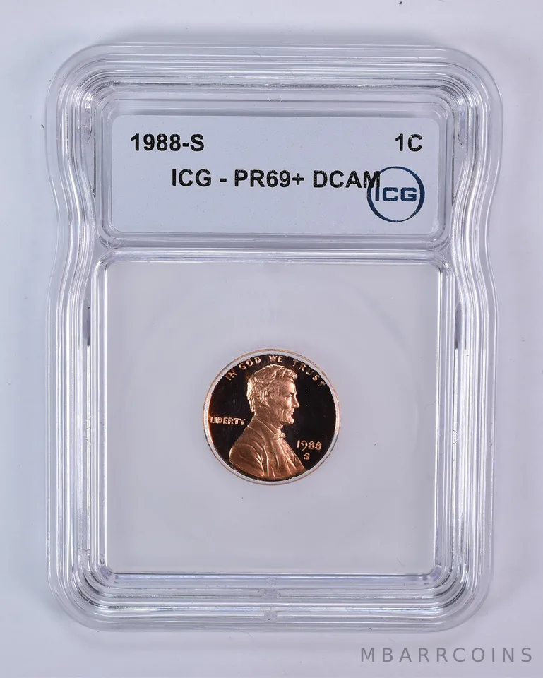 1988-S Lincoln Memorial Cent PR69+ DCAM ICG