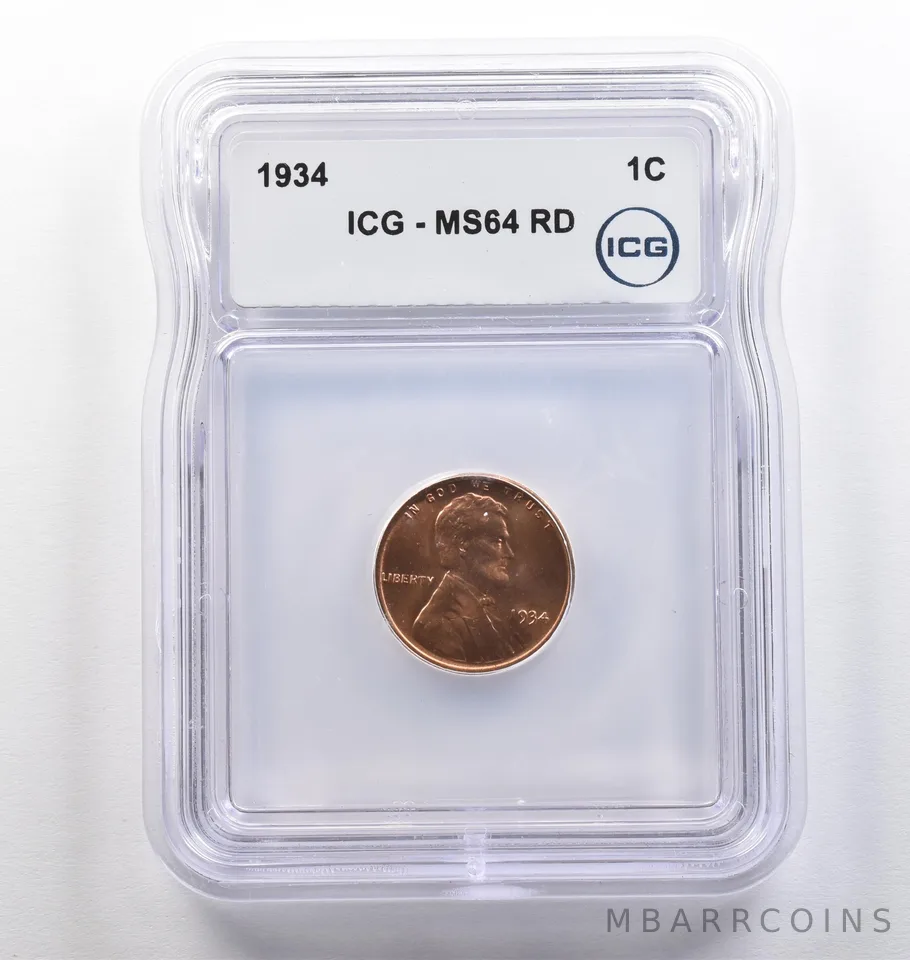 1934 Lincoln Wheat Cent MS64 RD ICG *4094