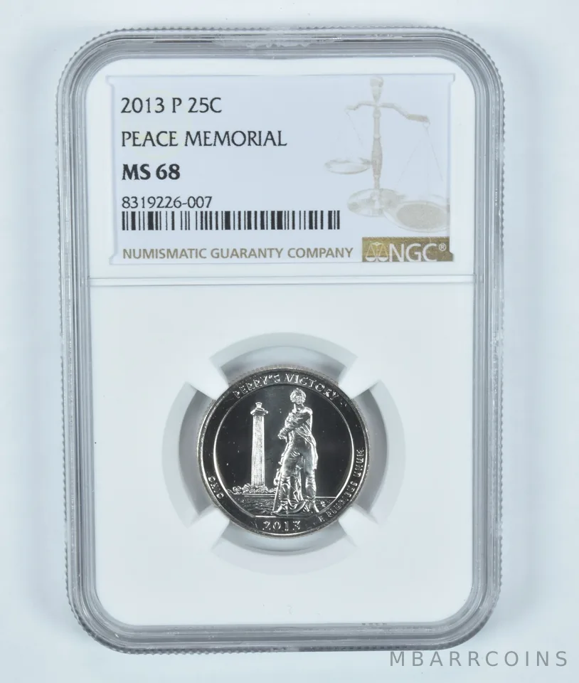 2013-P Washington Quarter Peace Memorial ATB MS68 NGC