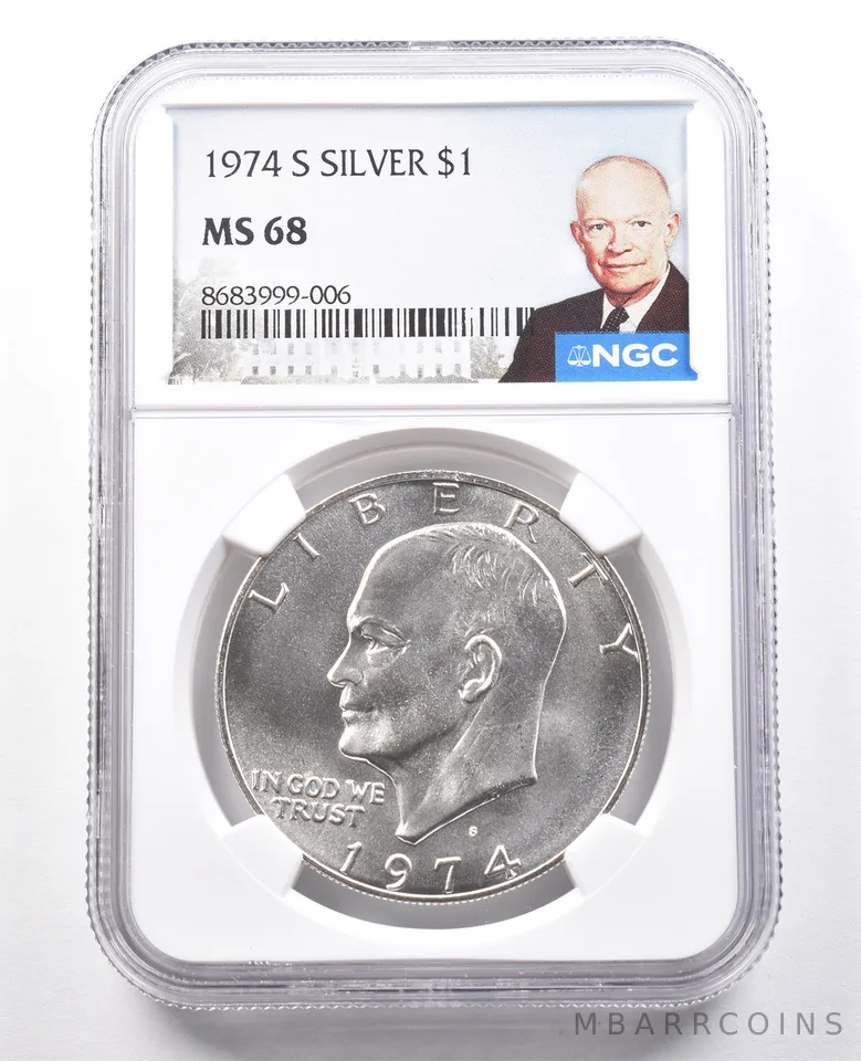 1974-S Eisenhower $1 Silver MS68 NGC Special Label