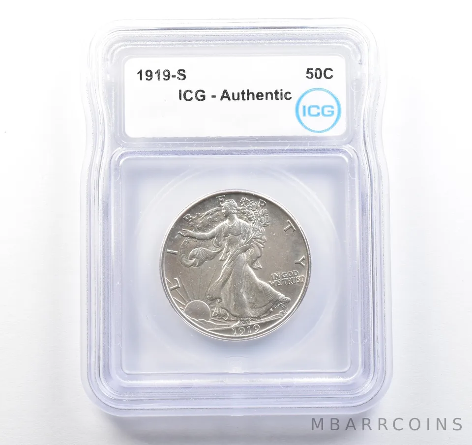 1919-S Walking Liberty Half Dollar Authentic ICG *9724