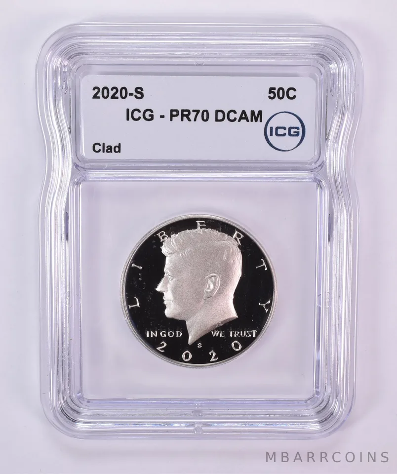 2020-S Kennedy Half Dollar Clad PR70 DCAM ICG