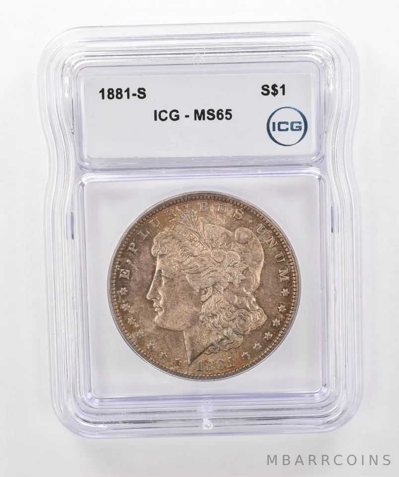 1881-S Morgan Silver Dollar MS65 ICG Beautiful Tone *2040