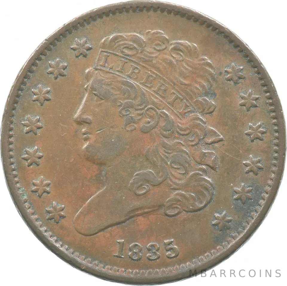 1835 Classic Head Half Cent *8956