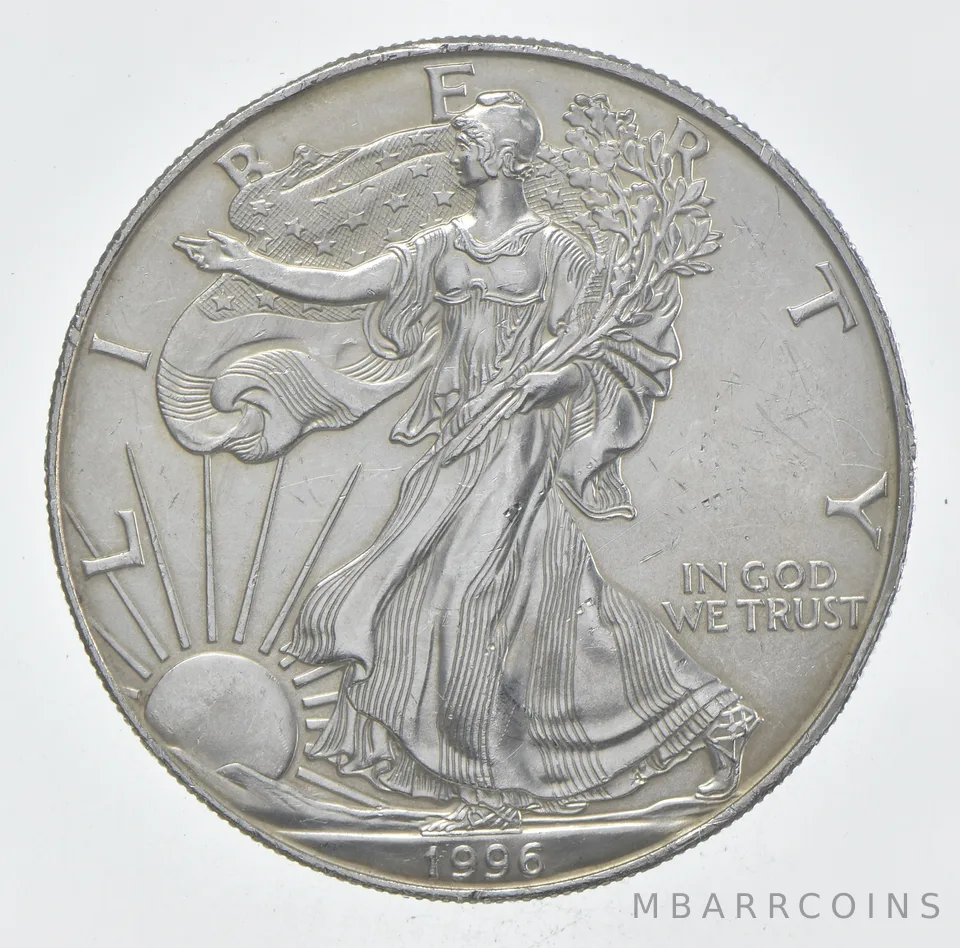 Rarest 1996 American Silver Eagle - Key Date - Rare LOW MINTAGE *339