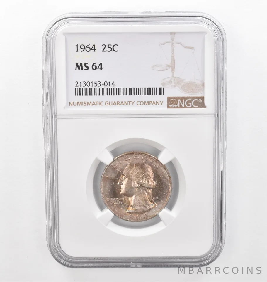 1964 Washington Quarter MS64 NGC Beautiful Tone *2260