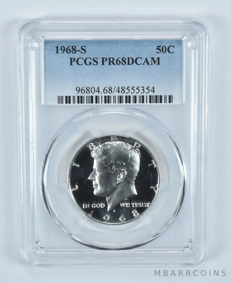 1968-S Kennedy Half Dollar PR68 DCAM PCGS S/S VP-002