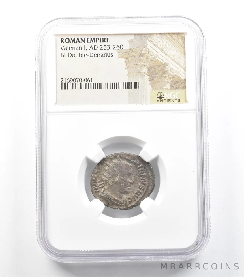 AD 253-260 Roman Empire Valerian I BI Double-Denarius NGC *5922
