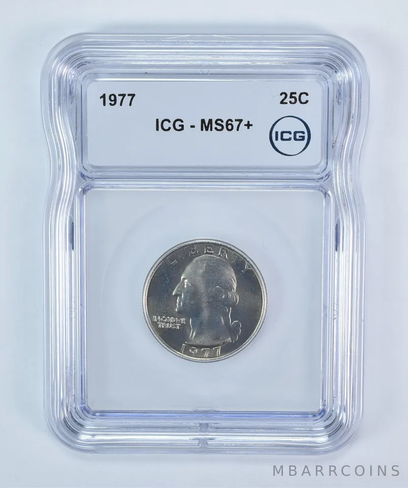 1977 Washington Quarter MS67+ ICG