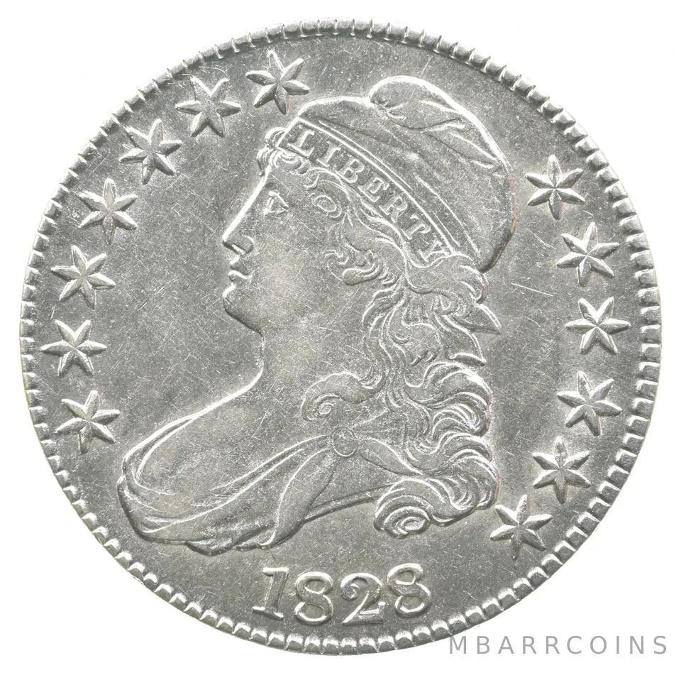 1828 Capped Bust Half Dollar Small 8 LL a8827