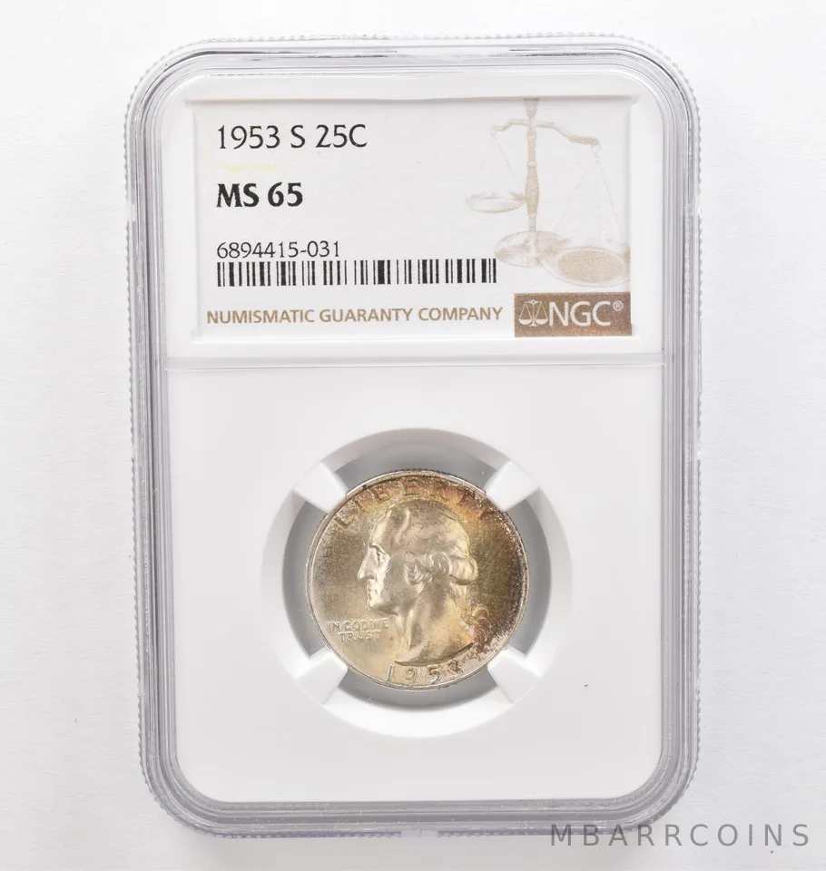 1953-S Washington Quarter MS65 NGC Beautiful Tone *0289