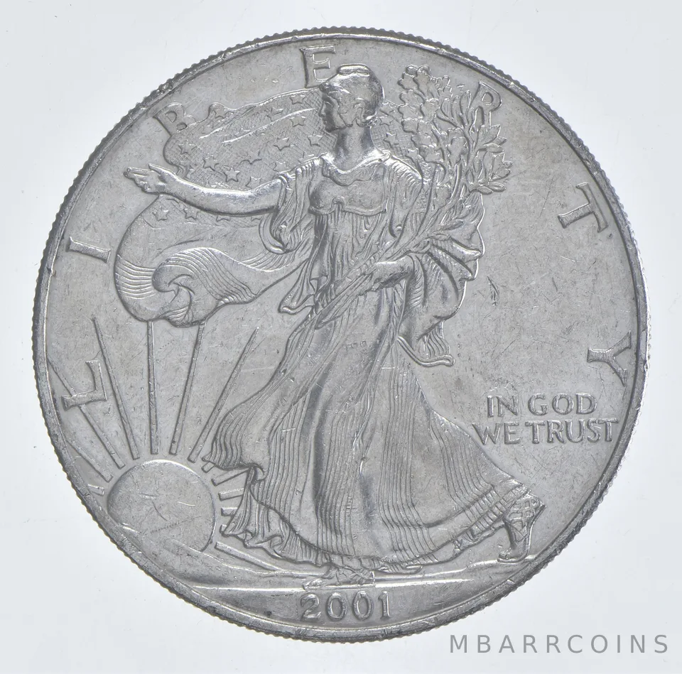 Better Date 2001 American Silver Eagle 1 Troy Oz .999 Fine Silver *624