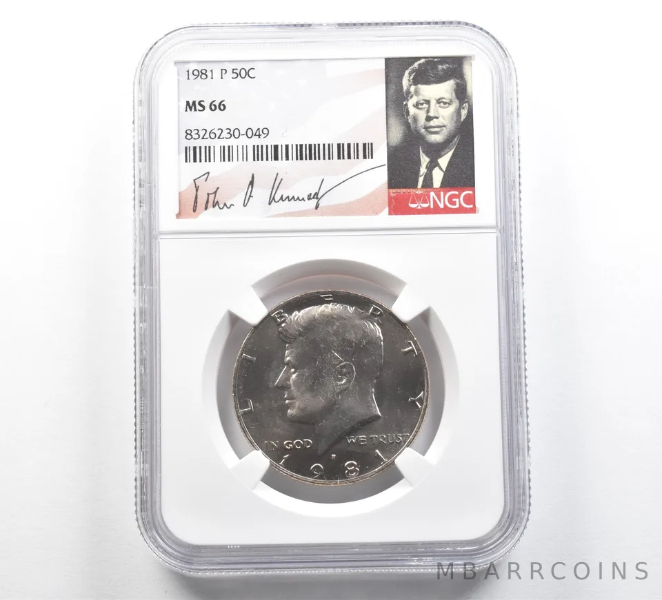 1981-P Kennedy Half Dollar MS66 NGC Special Label