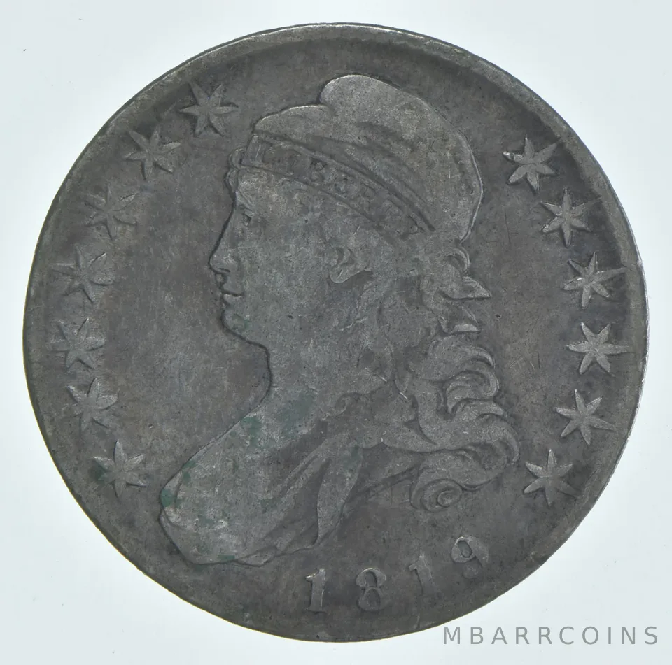 1819 Capped Bust Half Dollar Large 9 a8171