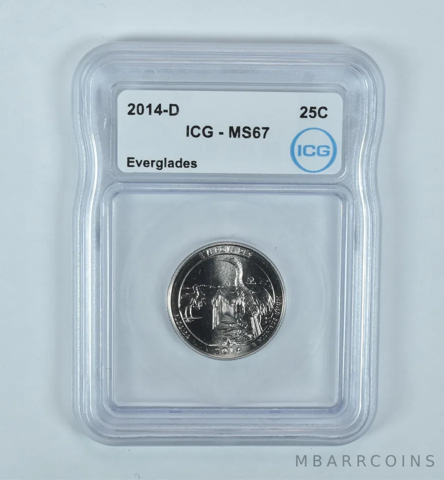 2014-D Washington Quarter ATB Everglades MS67 ICG