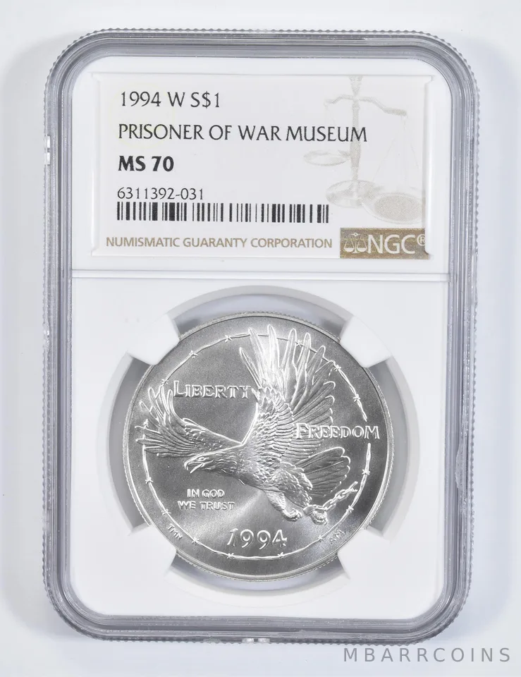 1994-W POW Vietnam Prisoner of War Commemorative Silver Dollar MS70 NGC