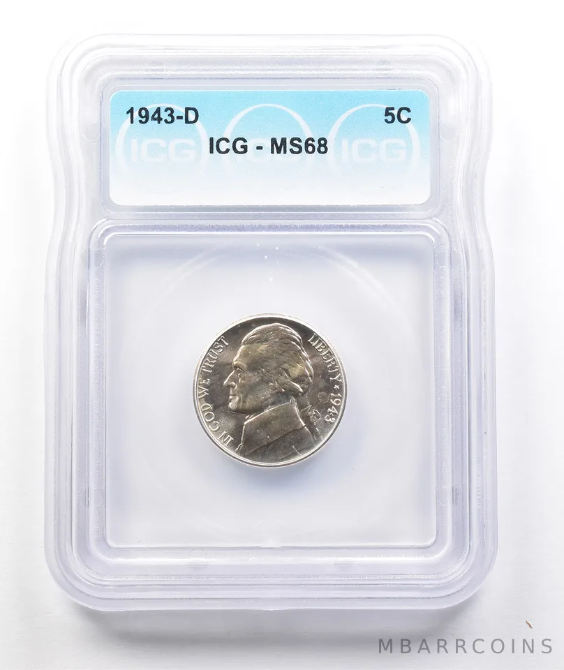 1943-D Jefferson Nickel MS68 ICG *2874