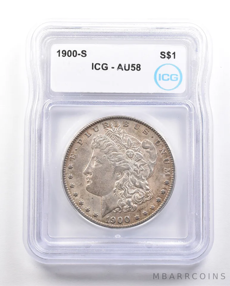 1900-S Morgan Silver Dollar AU58 ICG *3436