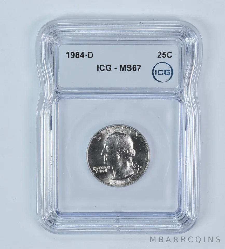 1984-D Washington Quarter MS67 ICG