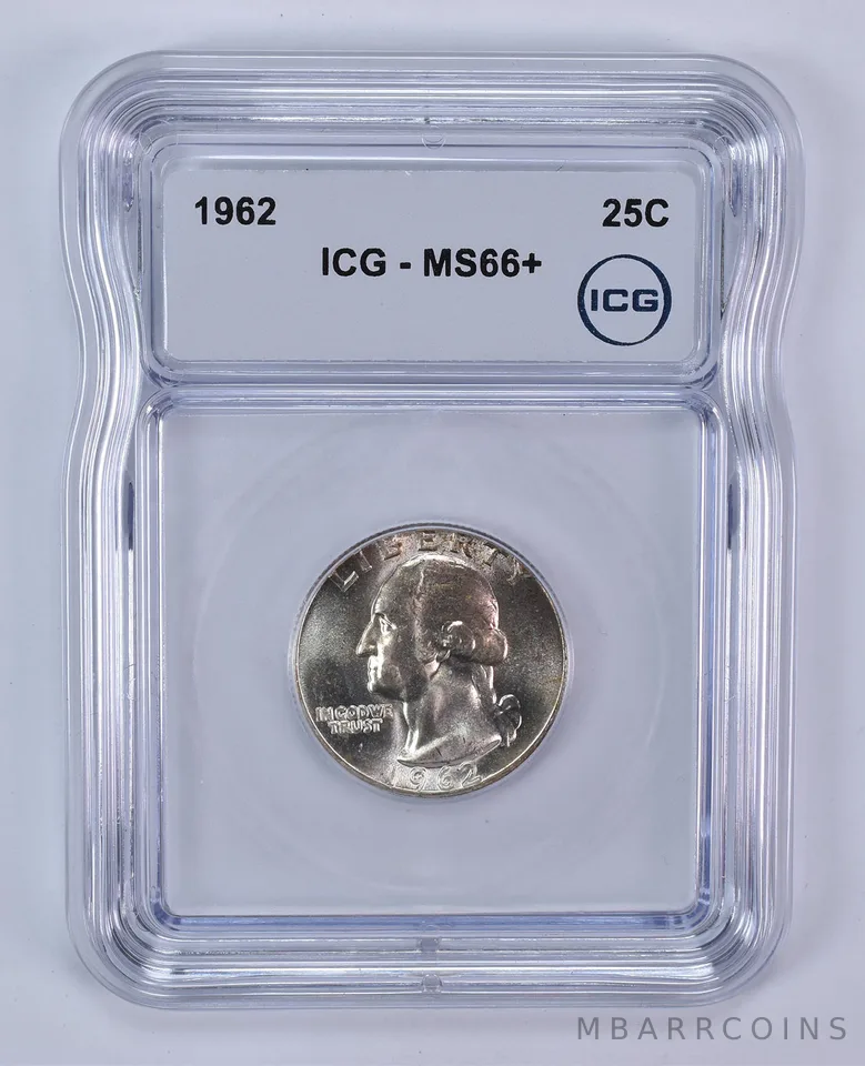1962 Washington Quarter MS66+ ICG
