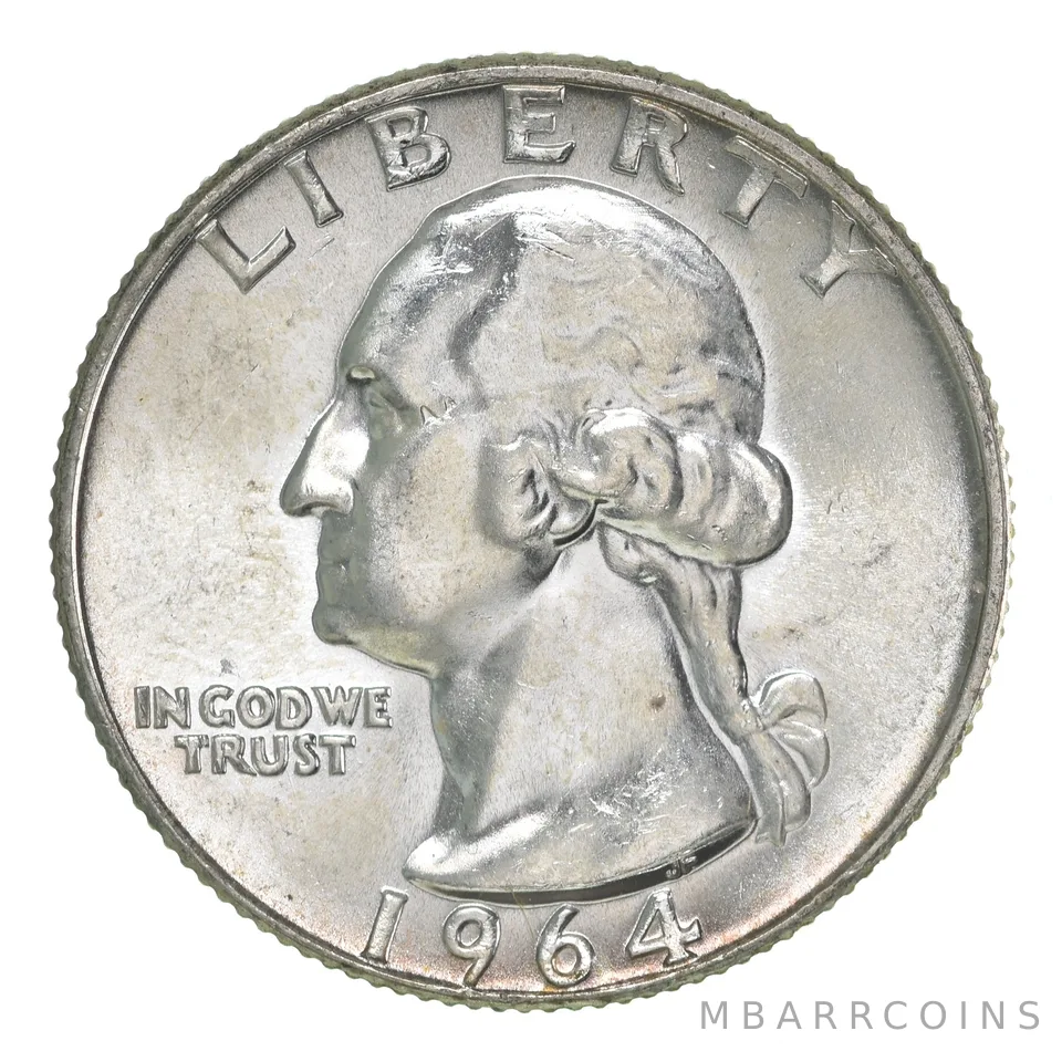 1964 Washington Quarter- Great Tone a4247