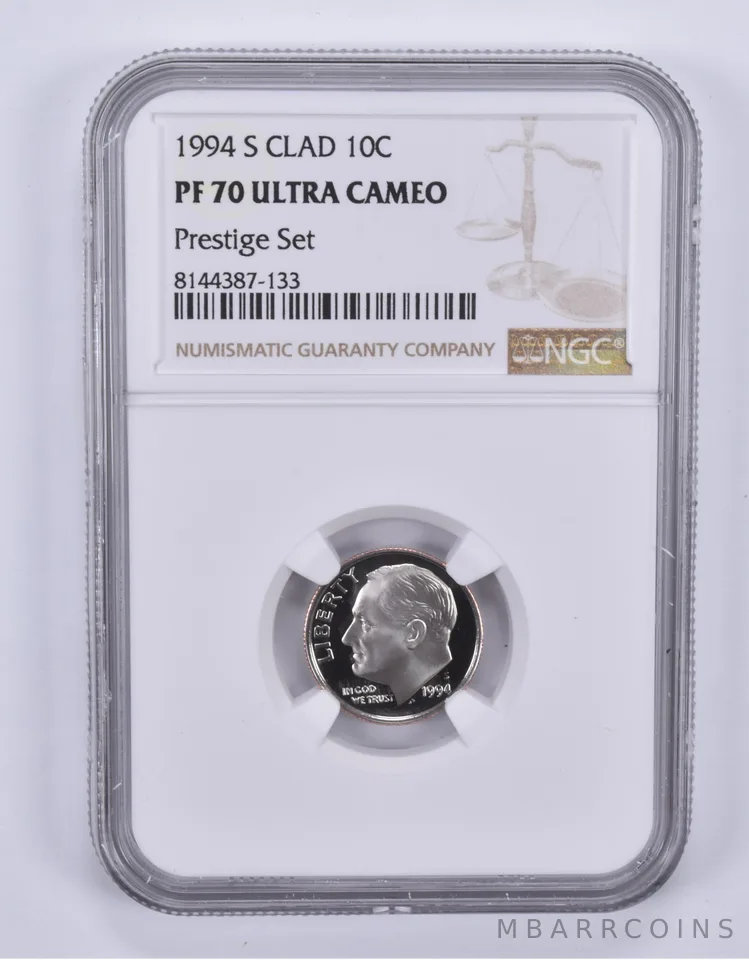 1994-S Roosevelt Dime CLAD Prestige Set PF70 UCAM NGC Brown Label