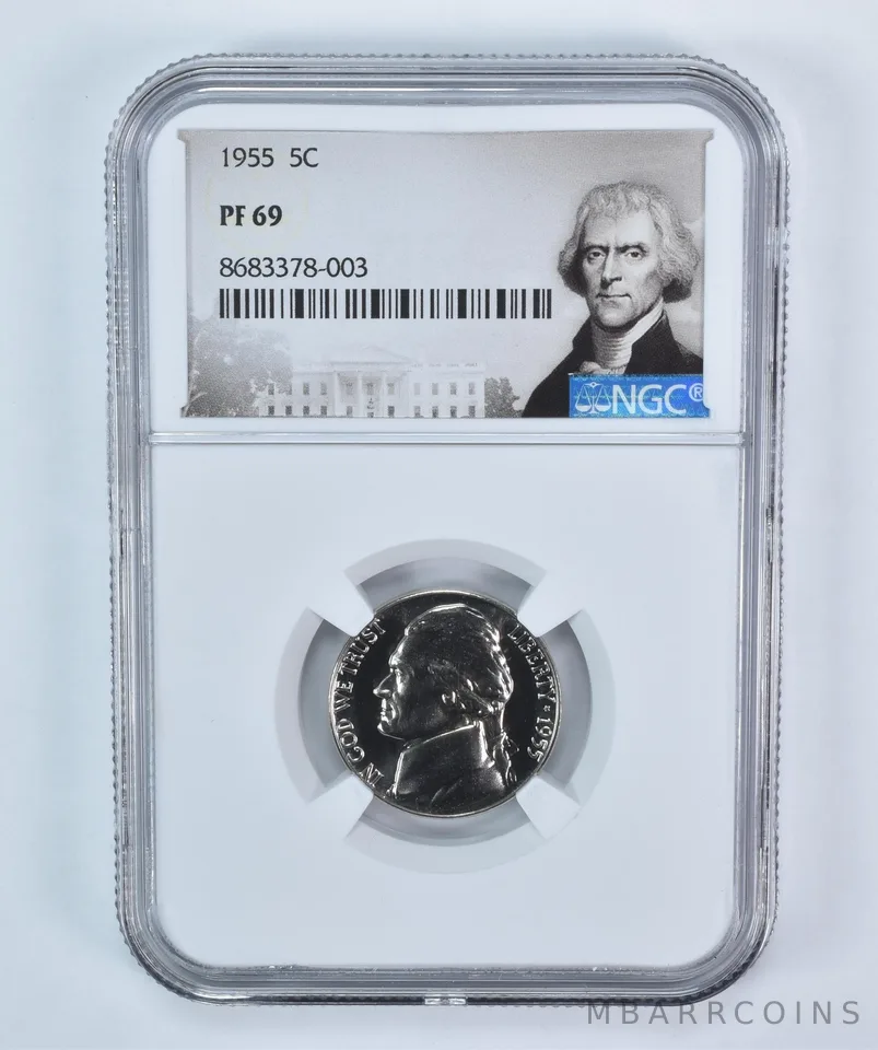 1955 Jefferson Nickel PF69 NGC Special Label