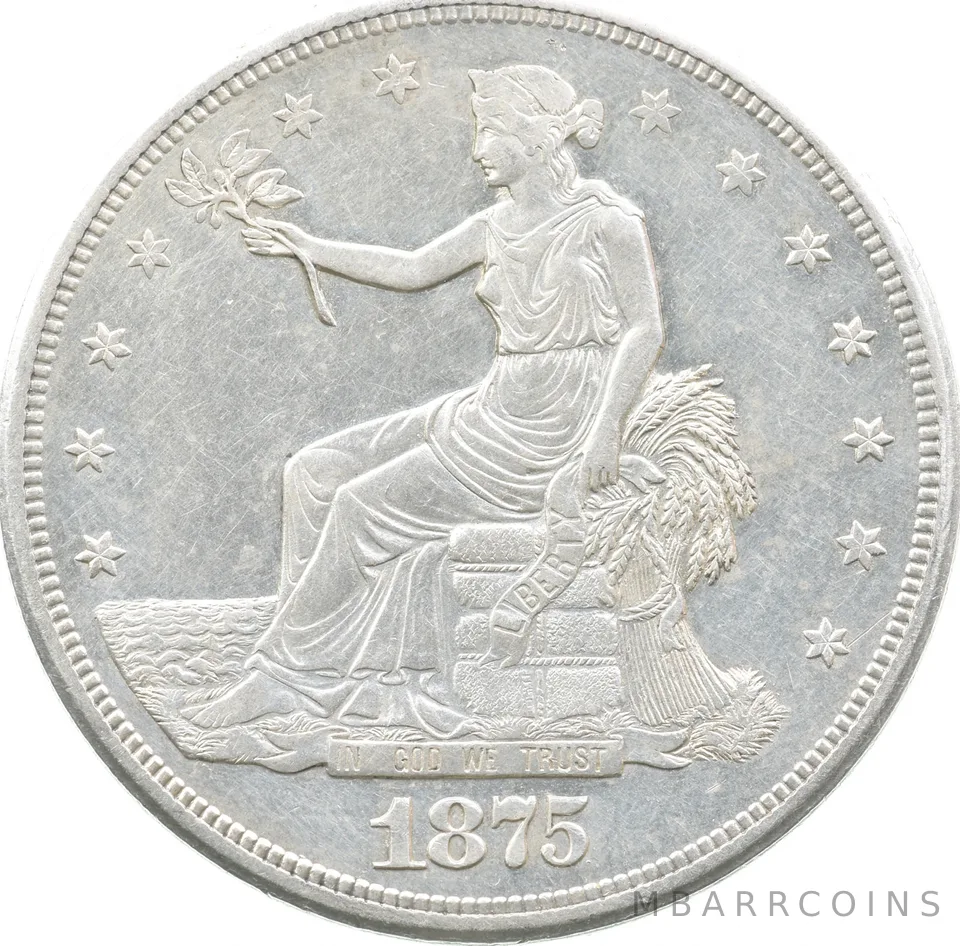 1875-S Seated Liberty Trade Dollar *7084
