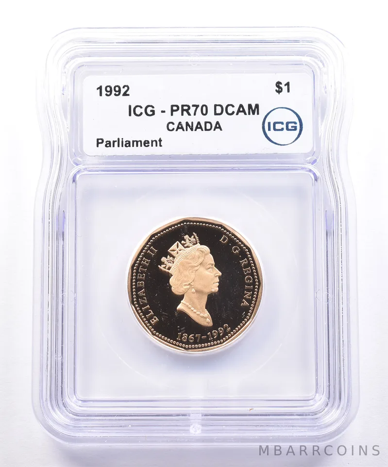 1992 Canada 1 Dollar Parliament PR70 DCAM ICG
