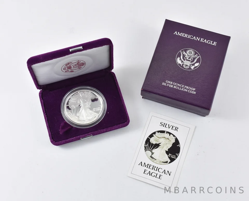 1986-S American Silver Eagle PROOF 1 Oz Silver - Coin & Box & COA