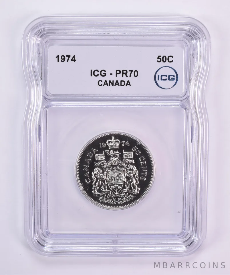 1974 Canada 50 Cents PR70 ICG