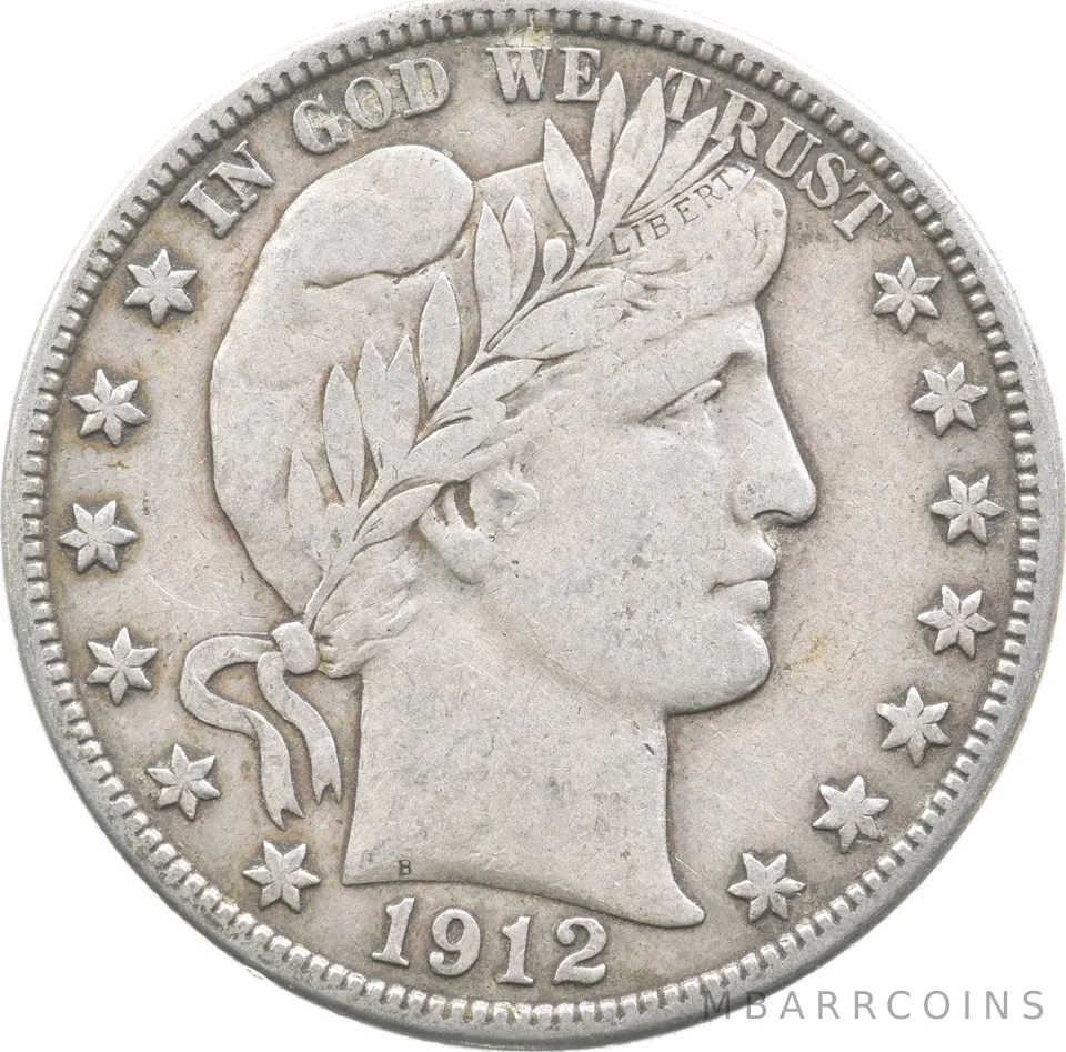 1912 Barber Half Dollar a7597