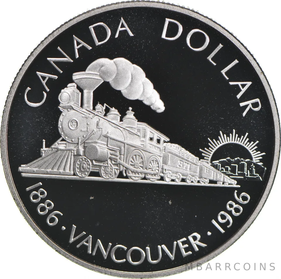 1986 Canada 50% Silver Canadian Silver Dollar - Centenary of Vancouver