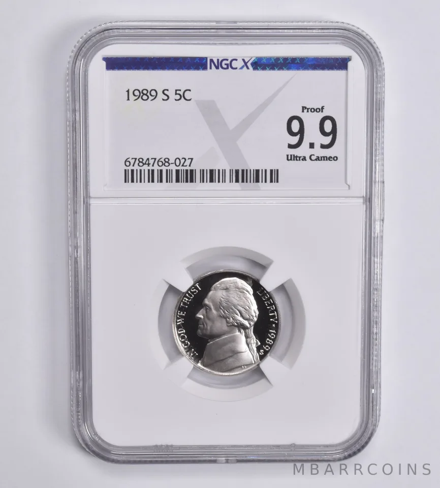 1989-S Jefferson Nickel 5c Proof 9.9 UCAM NGC X NGCX