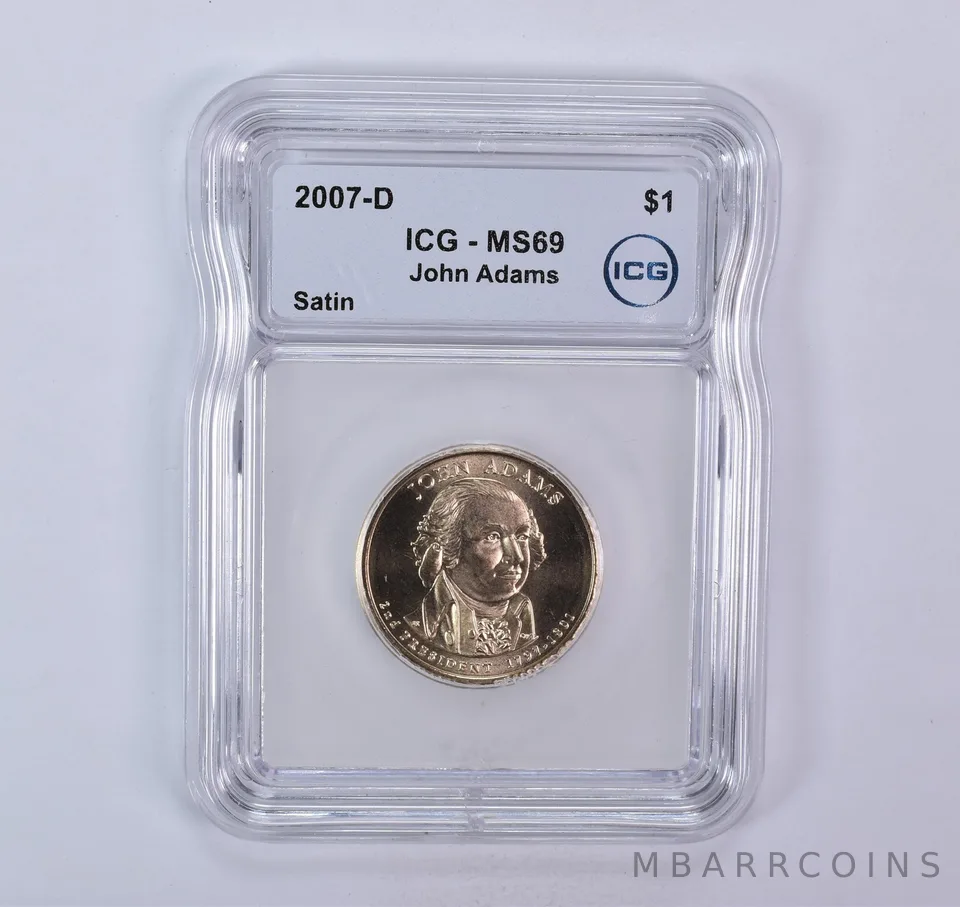 2007-D Presidential $1 John Adams SMS Satin MS69 ICG