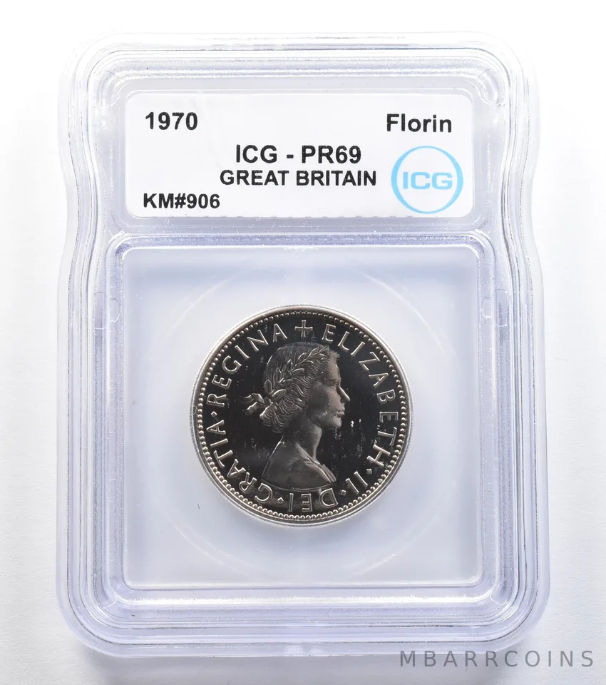 1970 Great Britain Florin KM#906 PR69 ICG a7855
