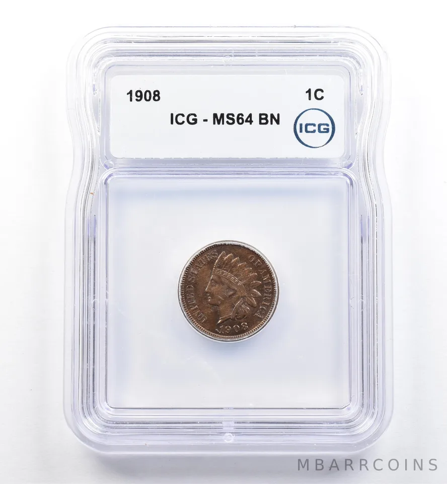 1908 Indian Head Cent MS64 BN ICG *0109