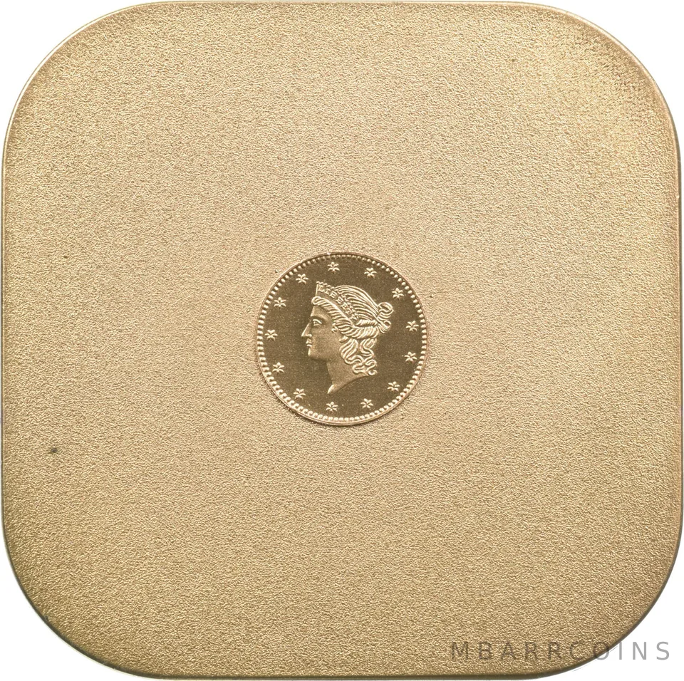 1849-C $1 Liberty Head Gold Dollar Piece 97.32g 24K Gold Plated Plate Coin a3900