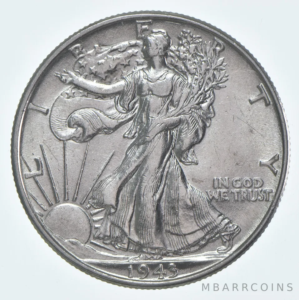 CHAU 1943 (P) Walking Liberty Half Dollar Choice AU 90% Silver (1pc)
