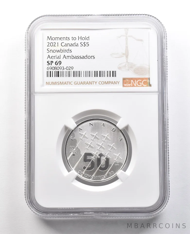 2021 Canada 5 Dollars Silver Snowbirds Aerial Ambassadors SP69 NGC a8422