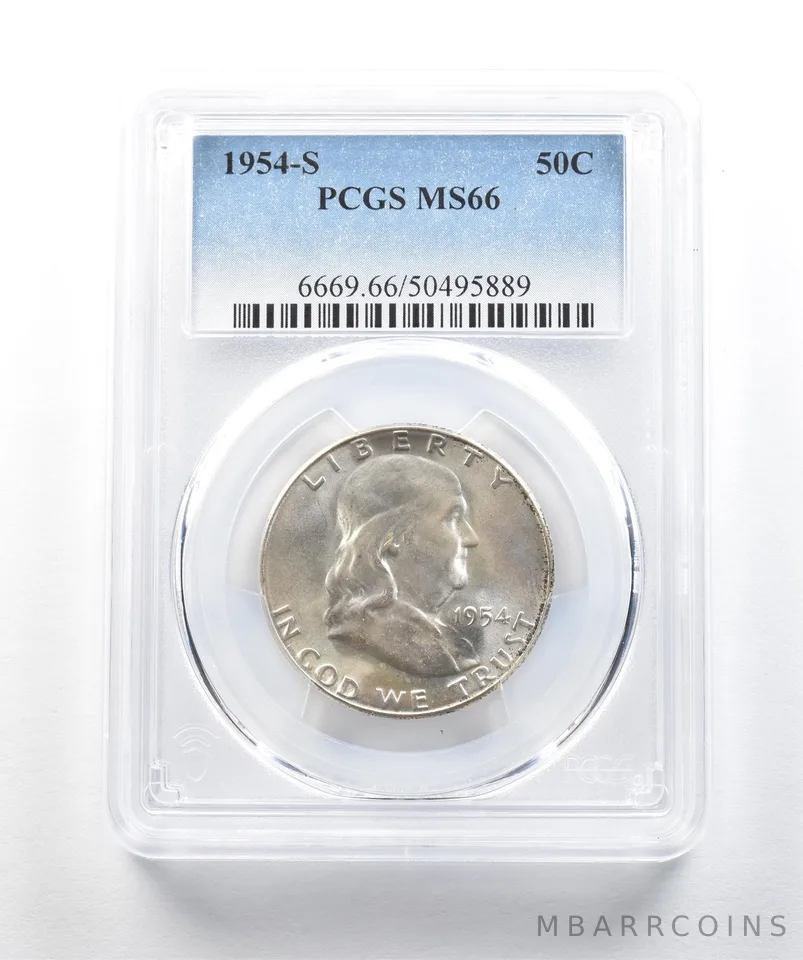 1954-S Franklin Half Dollar MS66 PCGS *0197