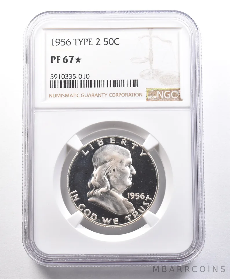 1956 Franklin Half Dollar Type 2 PF67* STAR NGC *4109
