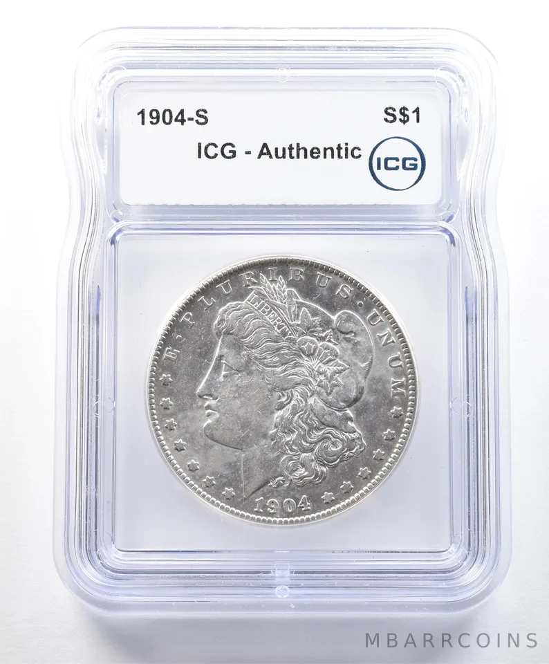 1904-S Morgan Silver Dollar Authentic ICG *9018