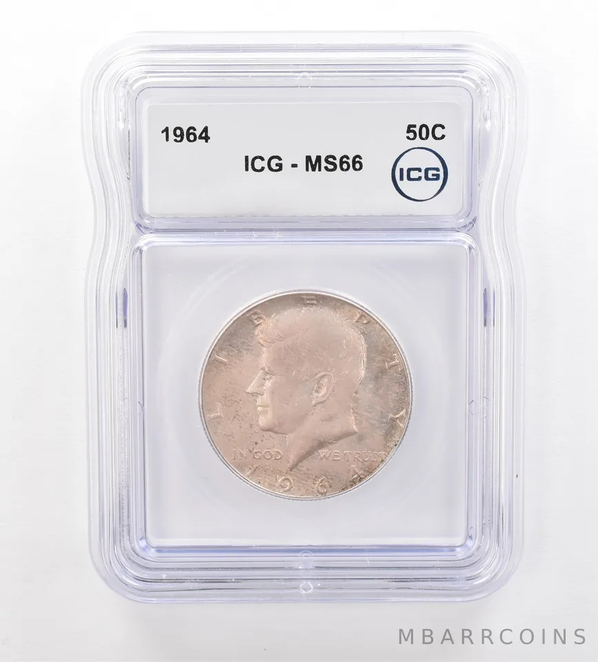 1964 Kennedy Half Dollar MS66 ICG Beautiful Tone *7515
