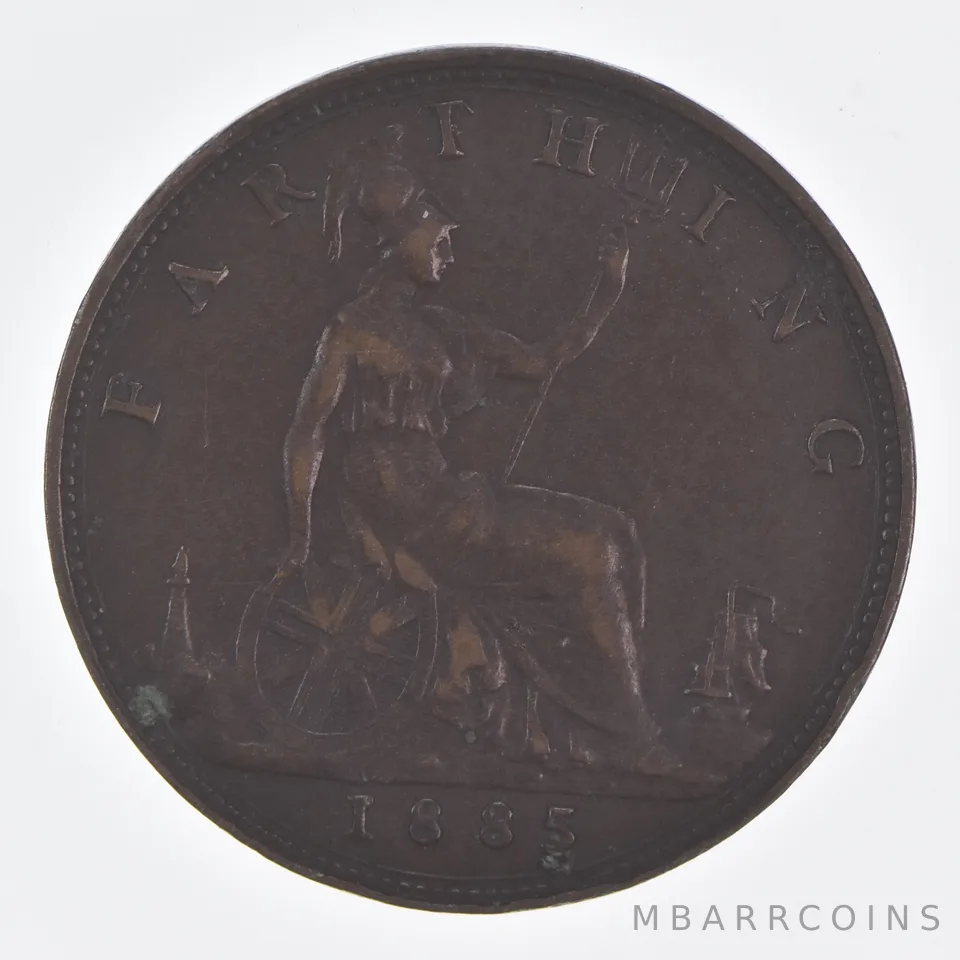 Better Date - 1885 Great Britain 1 Farthing World Coin *038