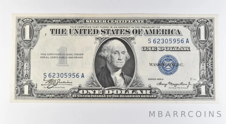 1935 A $1 Silver Certificate Blue Seal Mule *9589
