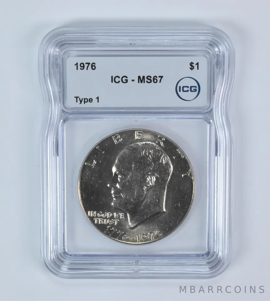1976 Eisenhower $1 Type 1 MS67 ICG