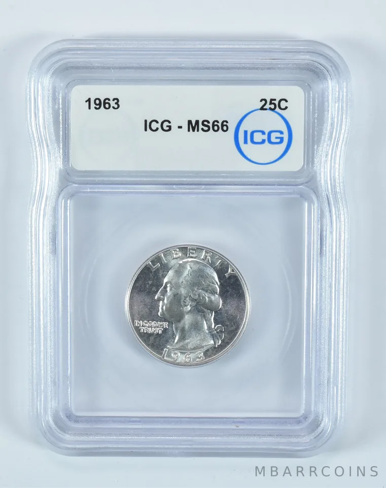 1963 Washington Quarter MS66 ICG