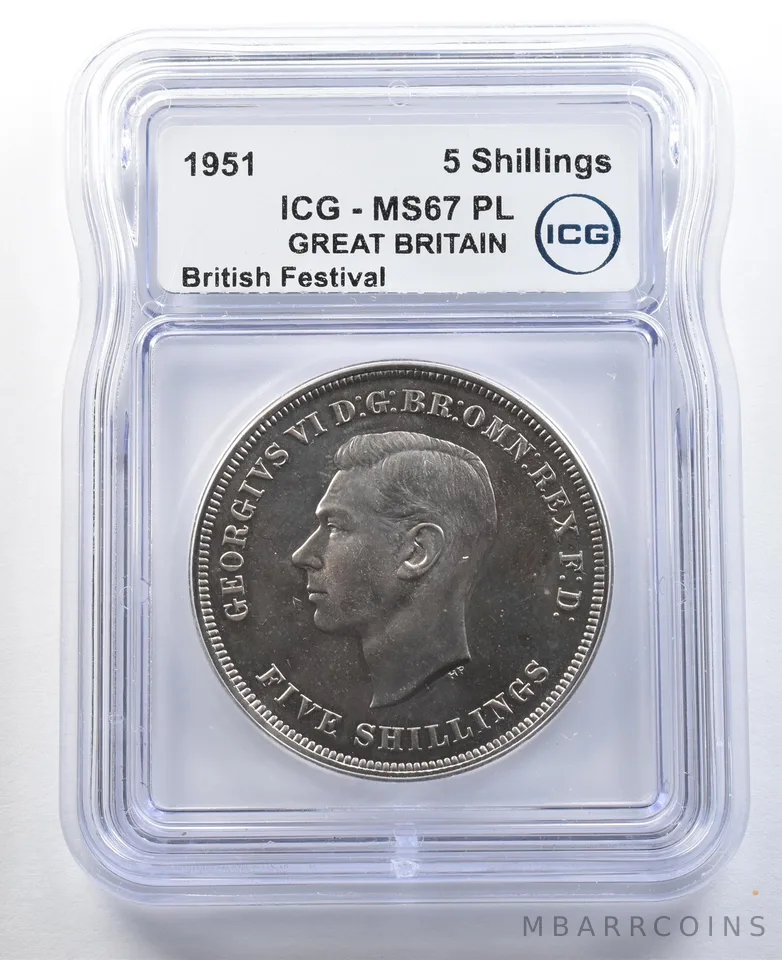 1951 Great Britain 5 Shillings British Festival MS67 PL ICG *3275