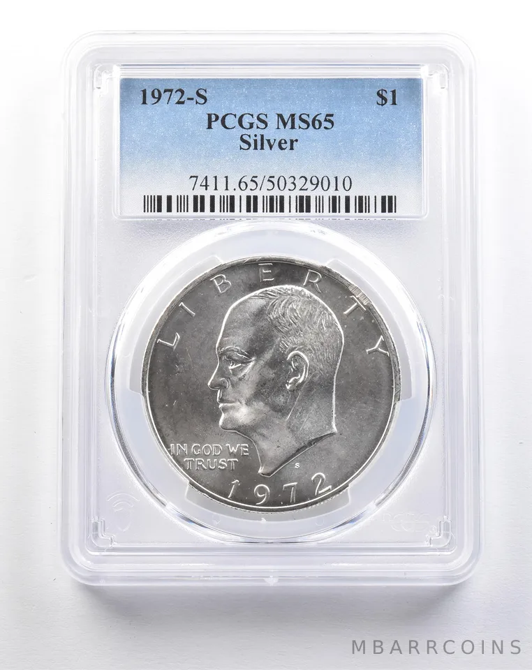 1972-S Eisenhower Dollar Silver Peg Leg MS65 PCGS *5305